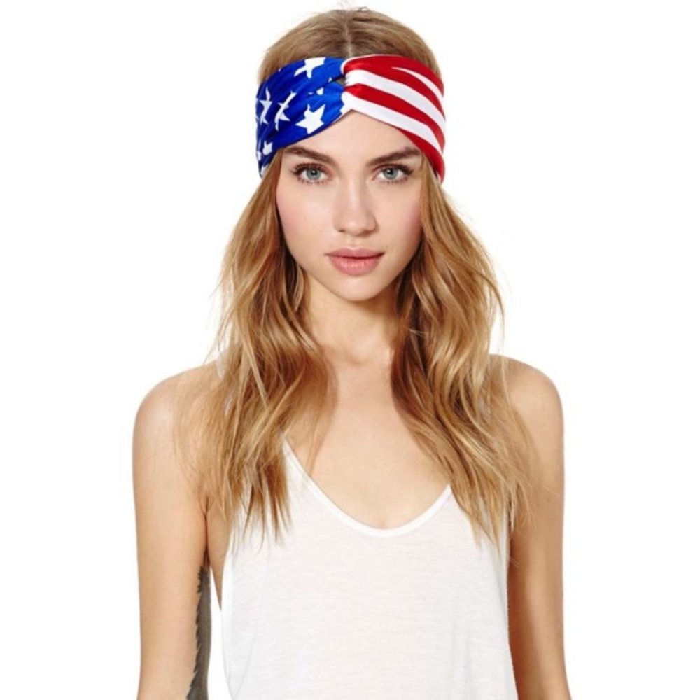 Gold Saturn turban-style headband